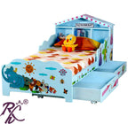 Solid Wood Kid's Storage Bed Without Sticker