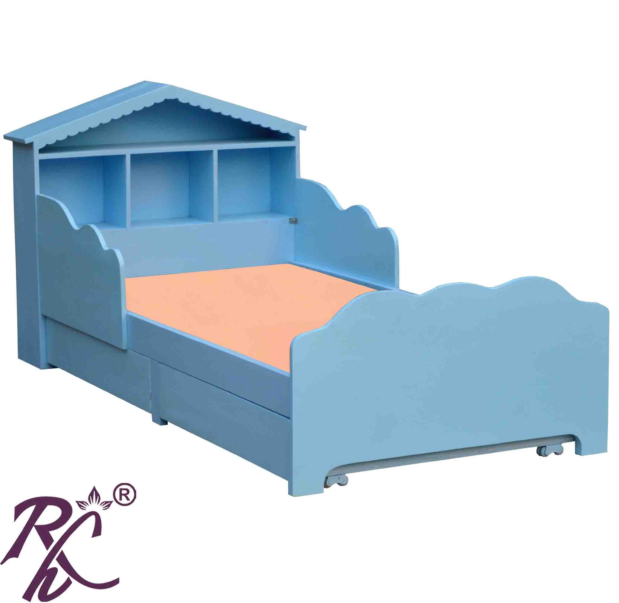 Solid Wood Kid's Storage Bed Without Sticker