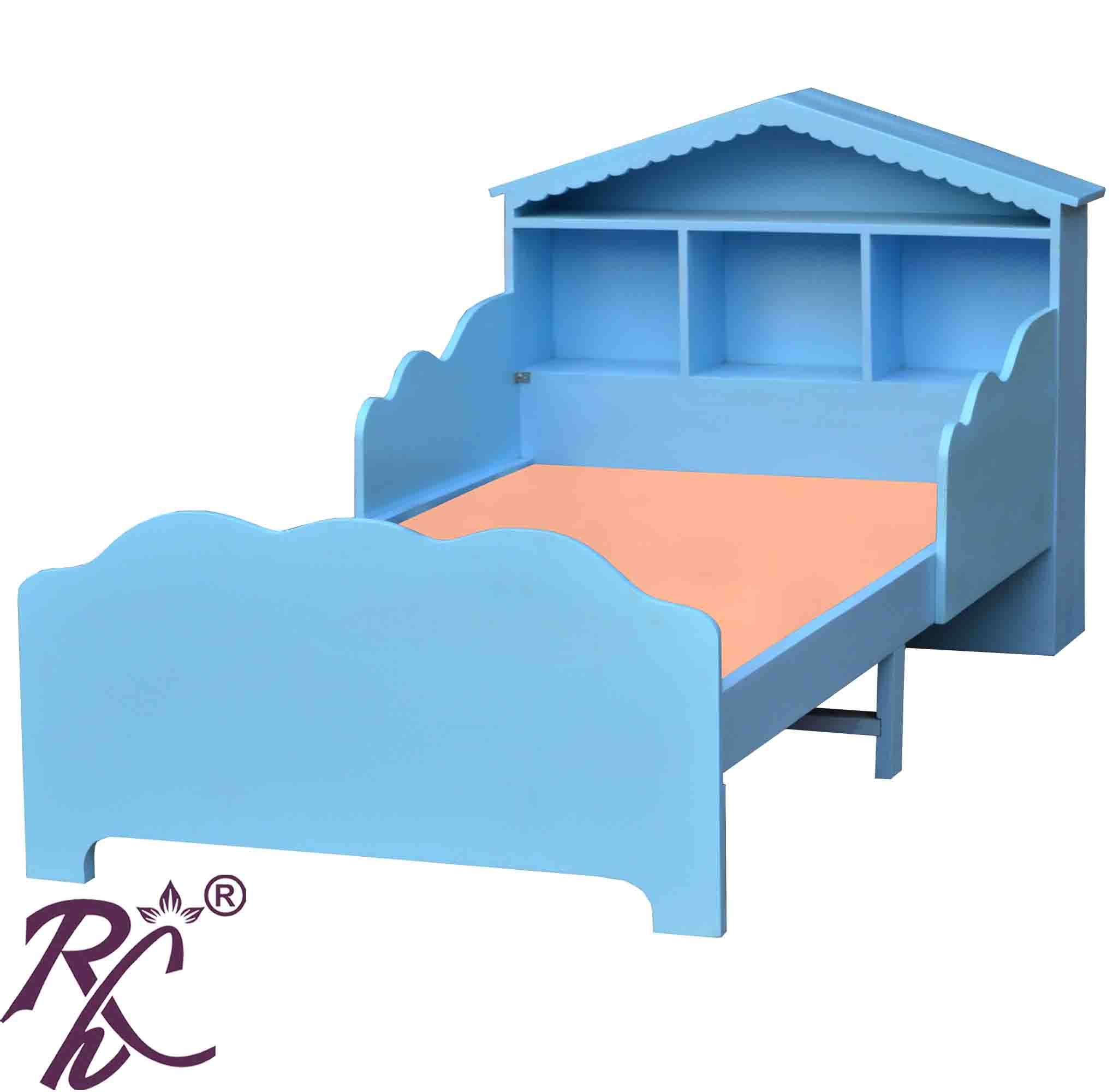 Solid Wood Kid's Storage Bed Without Sticker