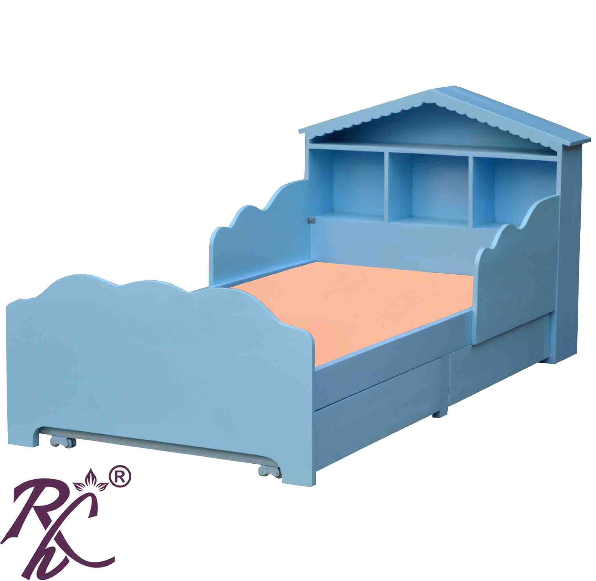 Solid Wood Kid's Storage Bed Without Sticker