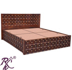 Solid Wood Brass L+T Design King Size With Storage Bed