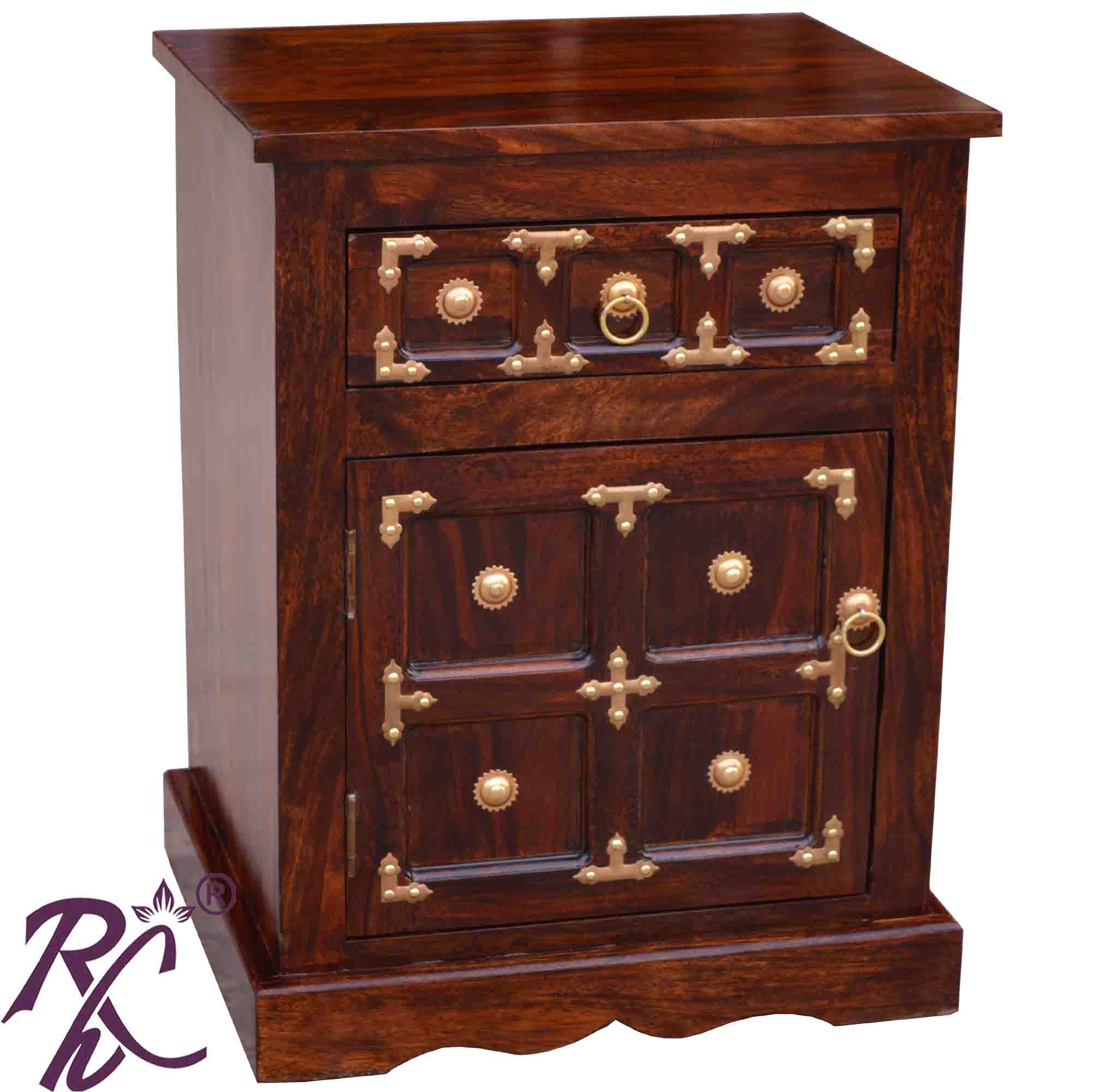Solid Wood Brass L+T Design King Size With Storage Bed