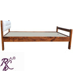 Solid Wood Single Without Storage Bed With Head Part Cushion