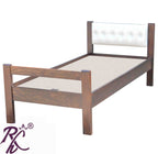Solid Wood Single Without Storage Bed With Head Part Cushion Small