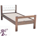 Solid Wood Single Without Storage Bed With Head Part Cushion Small