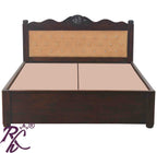 Solid Wood Queen Size Bed With Back Cushion