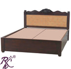 Solid Wood Queen Size Bed With Back Cushion