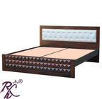 Solid Wood King Size Diamond Design Bed Without Storage