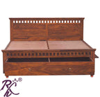 Solid Wood Kubera Design Frount Drawer and both Side Door King Size Bed With Storage With Legs