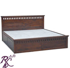 Solid Wood Kubera Design King Size Bed With Hydraulic Storage