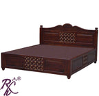 Solid Wood Brass L+T Design King Size With Storage Bed