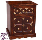 Solid Wood Brass L+T Design King Size With Storage Bed