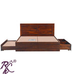 Solid Wood King Size Storage Bed With Baby Bed