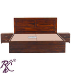 Solid Wood King Size Storage Bed With Baby Bed