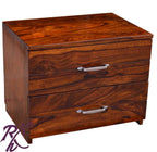 Wooden Stripe King Size With Storage Bed