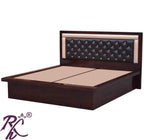 Solid Wood King Size Bed Head Part Cushion Design With Storage