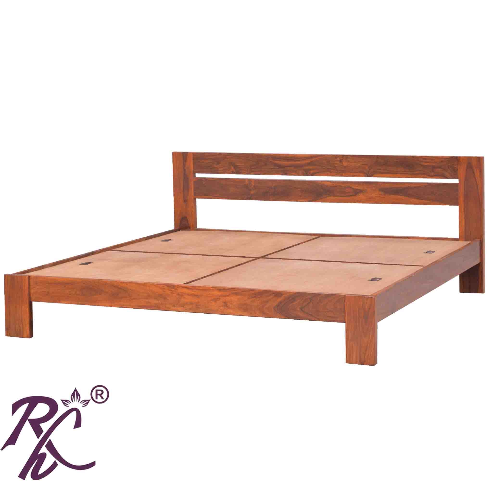 Solid Wood Platform Bed - RAJ HANDICRAFT