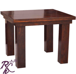 Wooden Cube Top Design Square Dining Table 2 Seater