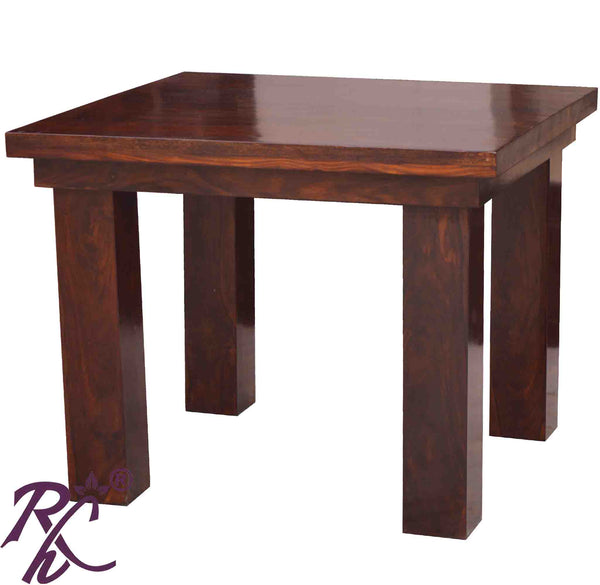 Wooden Cube Top Design Square DINING 4 SEATER - RAJ HANDICRAFT