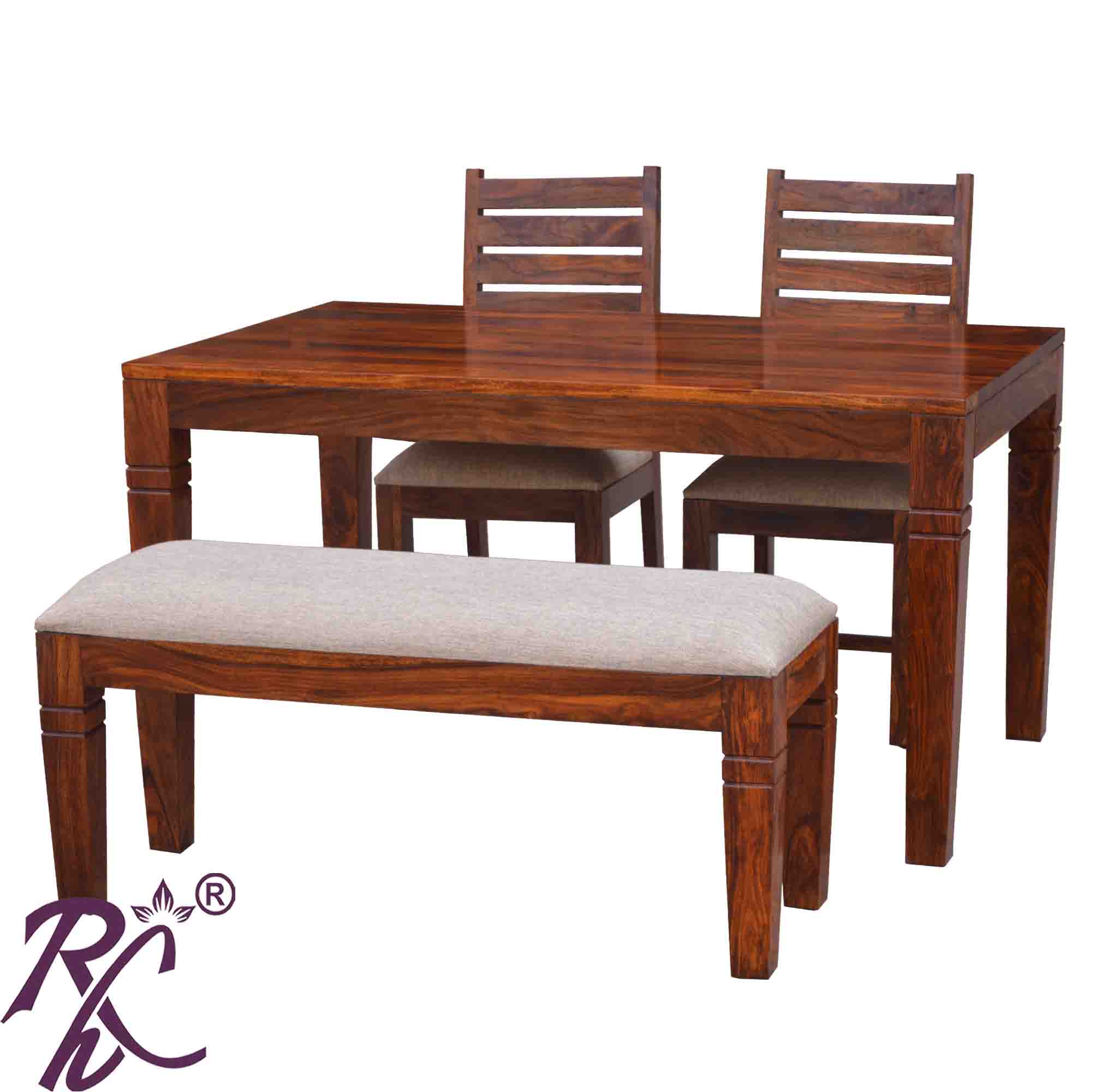 Wooden Throat Design Dining Set 4 Seater