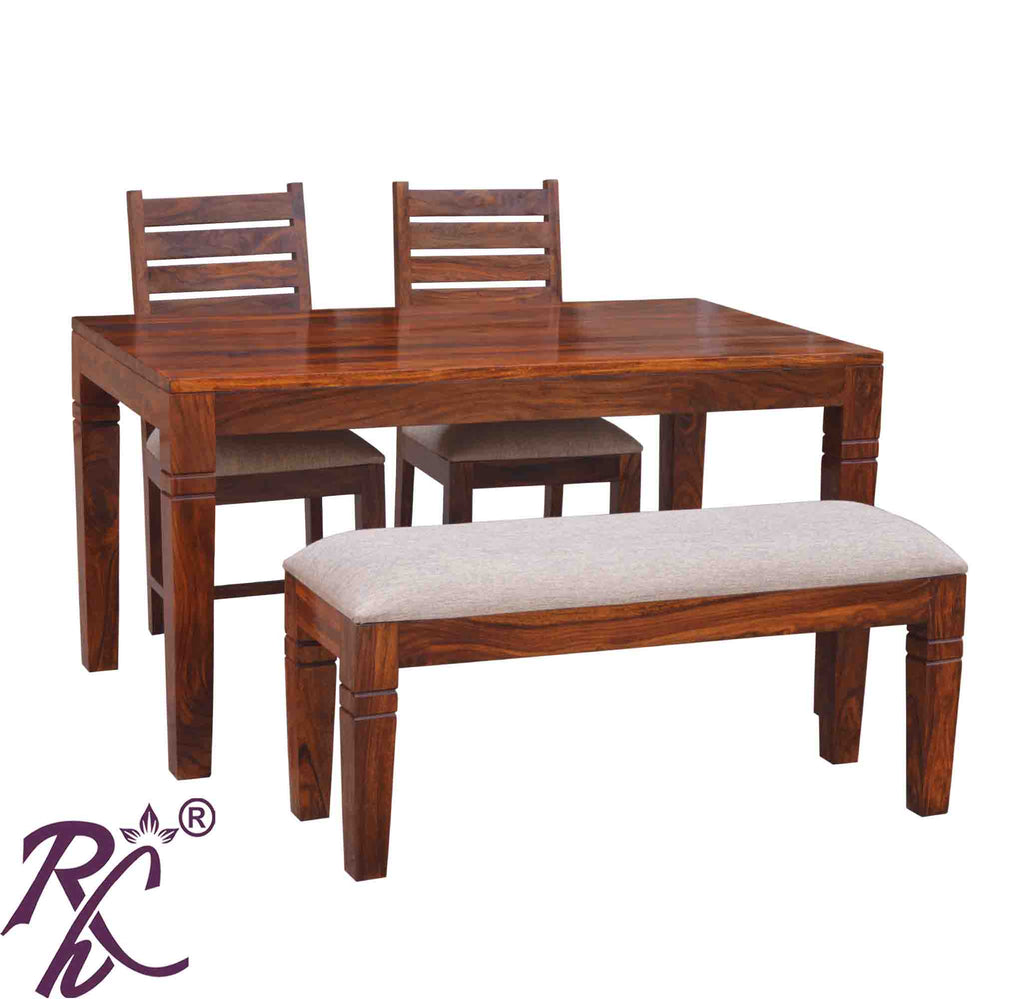 Wooden Throat Design Dining Set 4 Seater