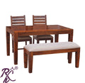 Wooden Throat Design Dining Set 4 Seater