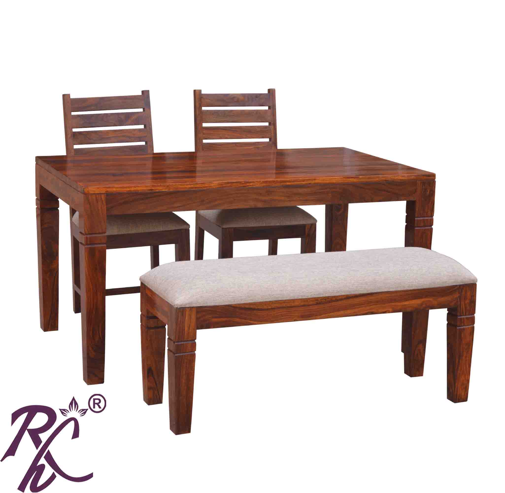 Wooden Throat Design Dining Set 4 Seater