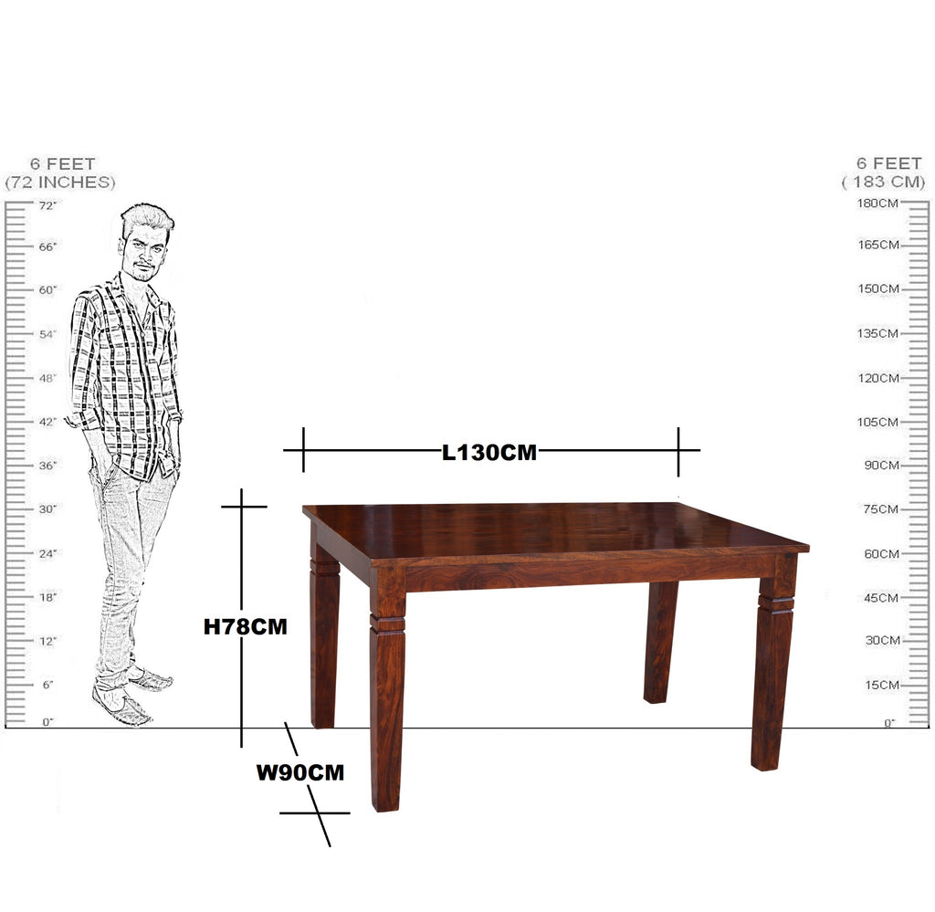 Wooden Throat Design Dining Set 4 Seater