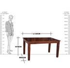 Wooden Throat Design Dining Set 4 Seater