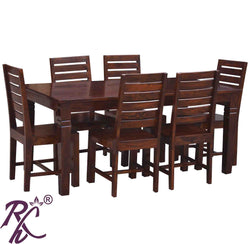 Wooden Throat Design Dining Set 6 Seater Set