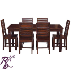 Wooden Throat Design Dining Set 6 Seater Set