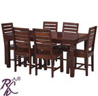 Wooden Throat Design Dining Set 6 Seater Set
