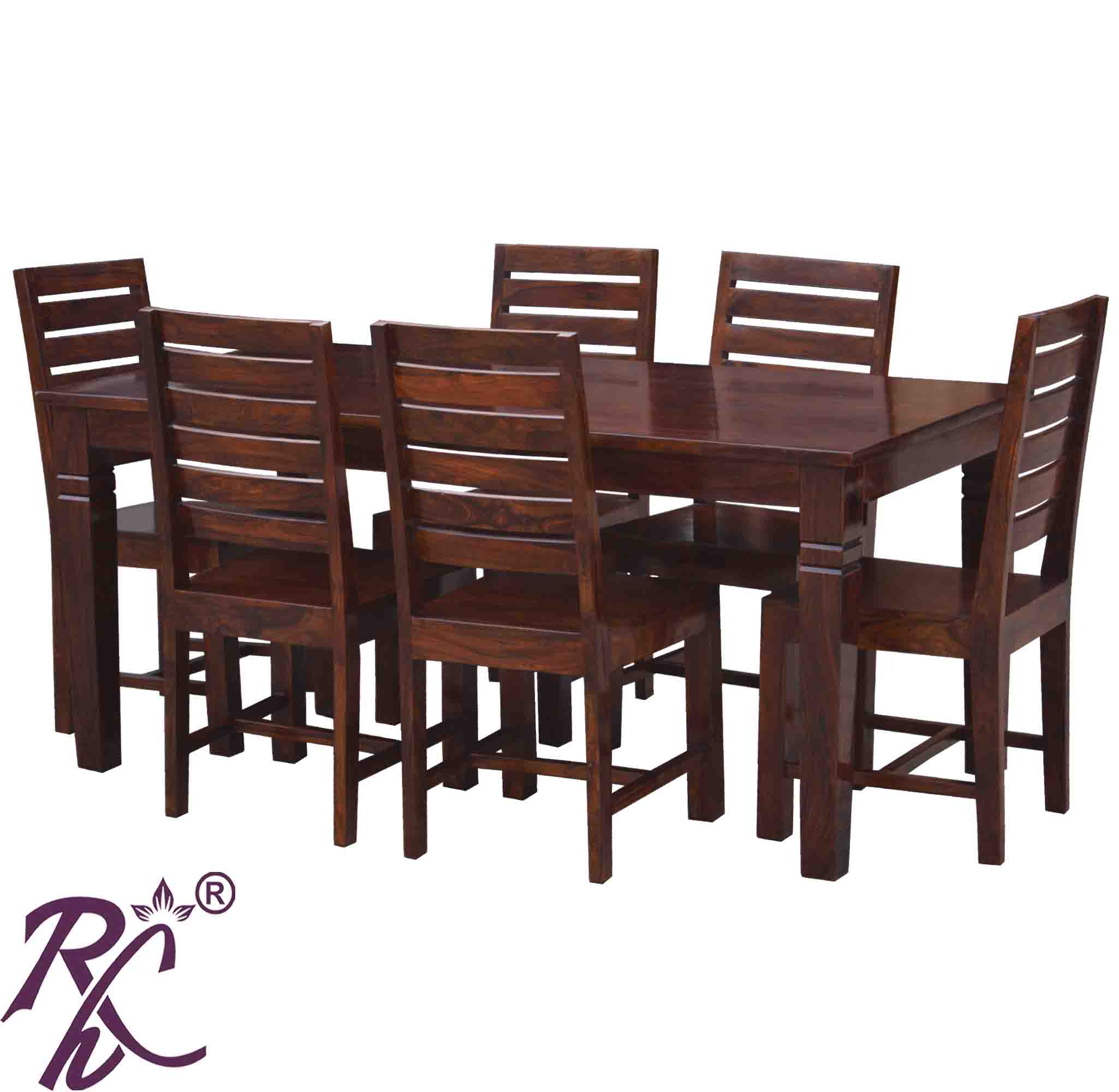 Wooden Throat Design Dining Set 6 Seater Set