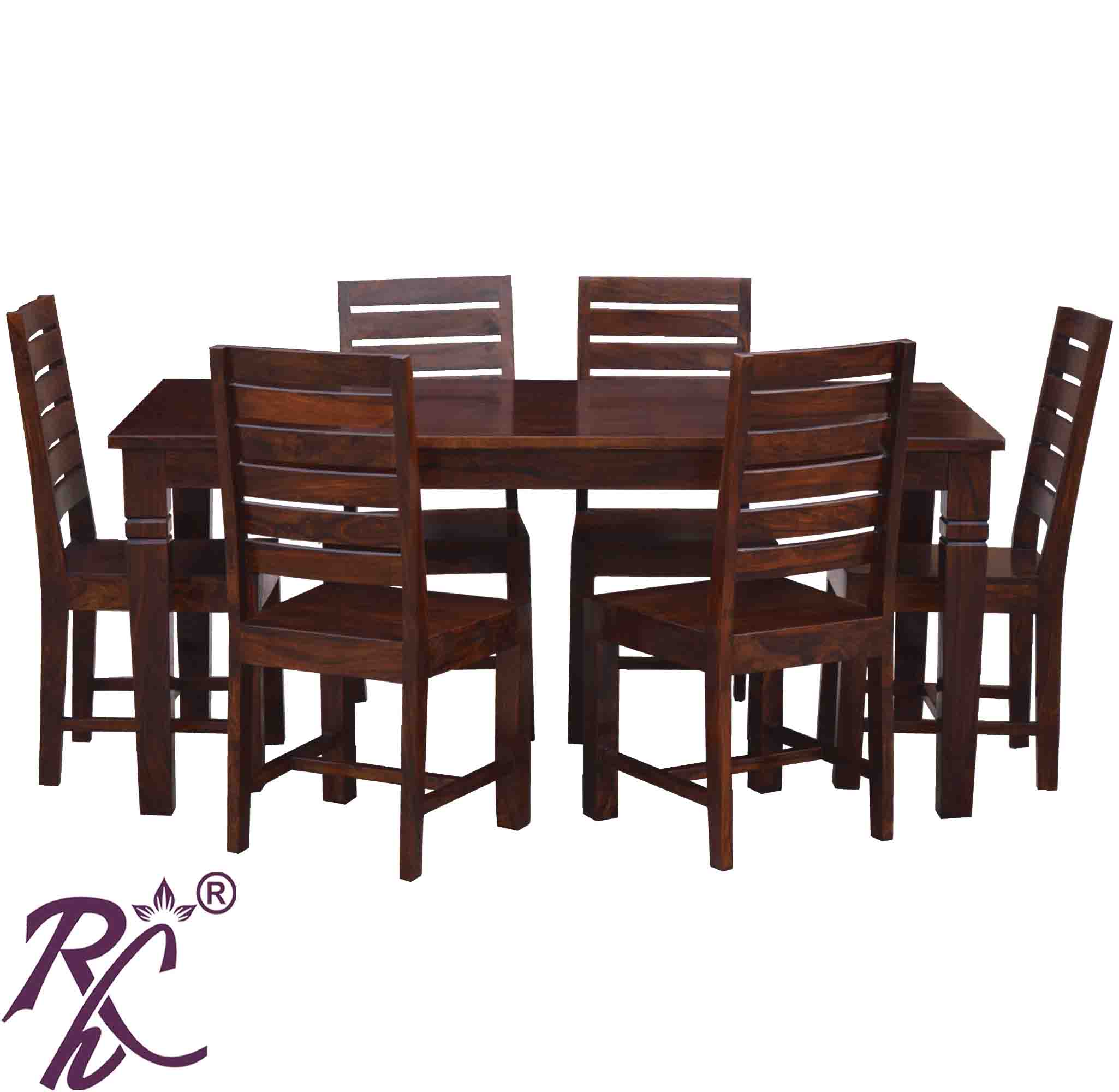 Wooden Throat Design Dining Set 6 Seater Set