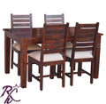 Wooden Throat Design Dining Set 4 Seater