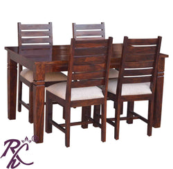 Wooden Throat Design Dining Set 4 Seater
