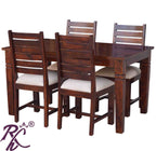 Wooden Throat Design Dining Set 4 Seater