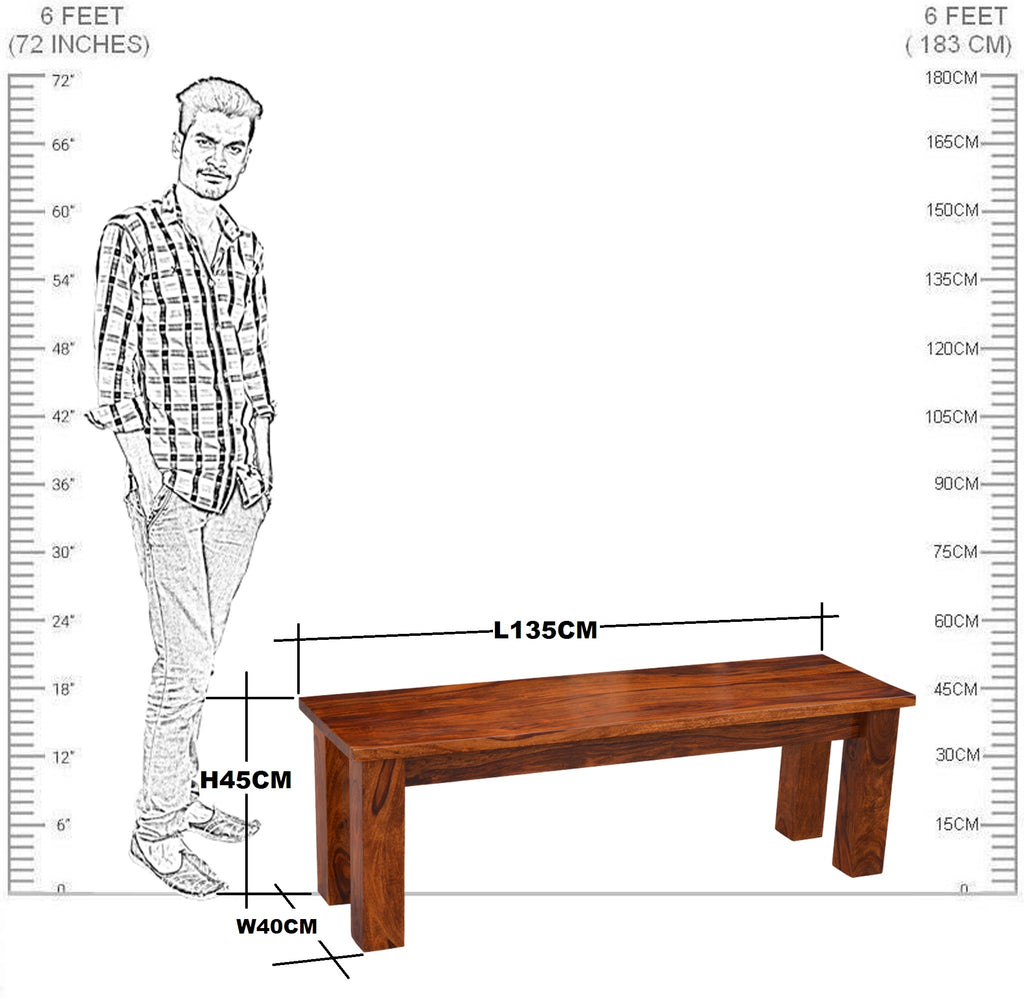 Solid Wood Bench