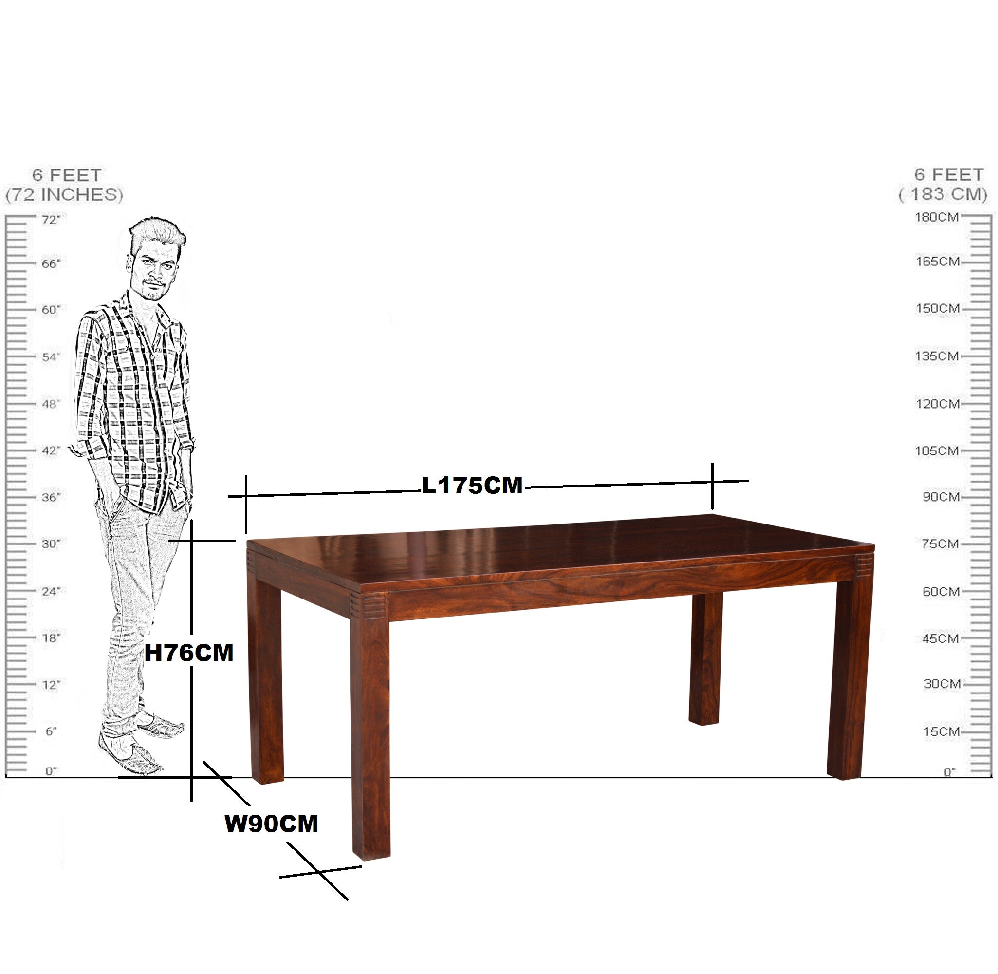 Solid Wood Oriel Dining Set ( 6 Seater ) Set