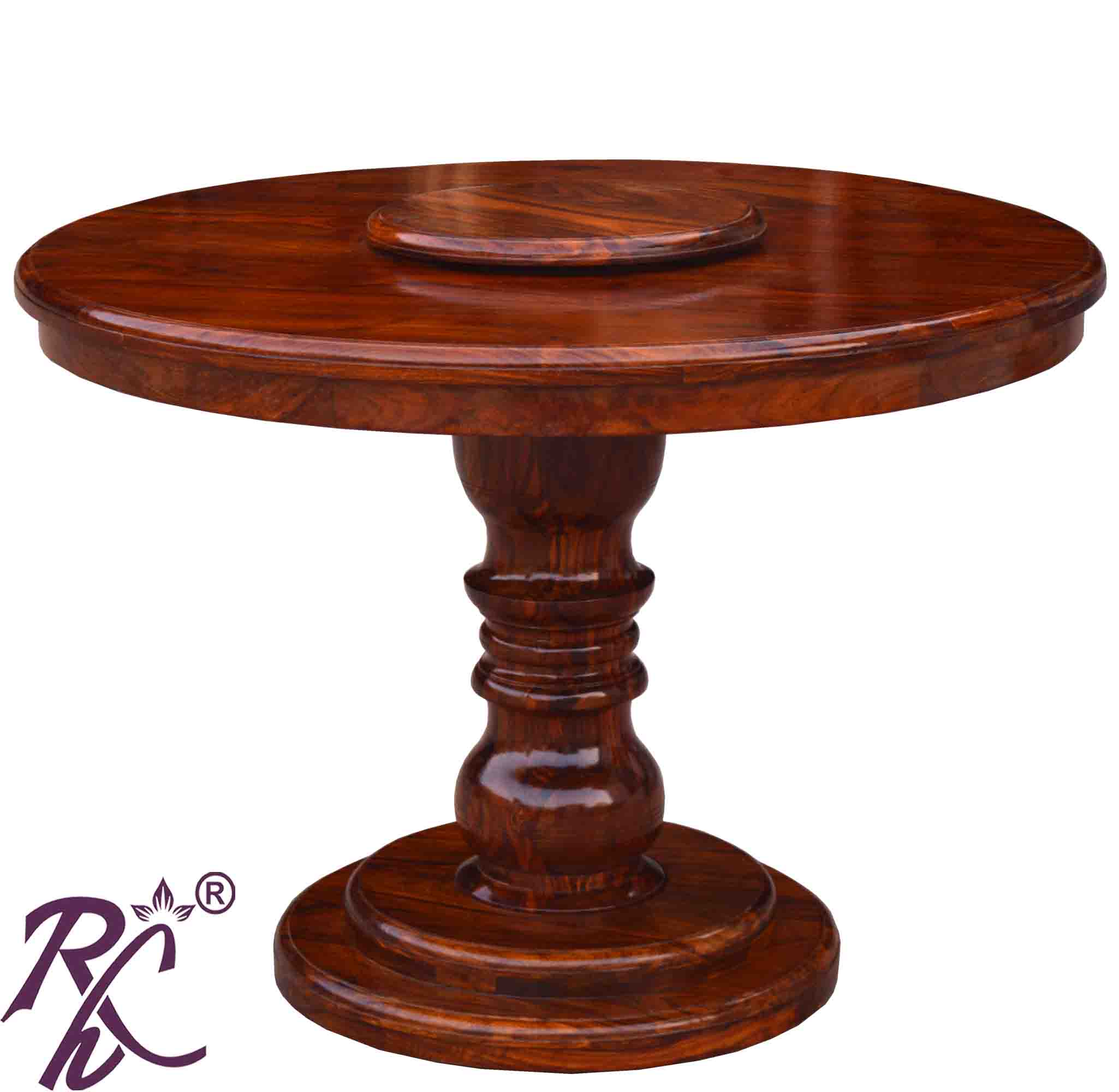 Solid Wood Round Shape Dining 4 Seater