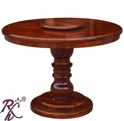 Solid Wood Round Shape Dining 4 Seater
