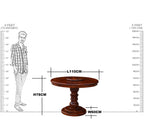 Solid Wood Round Shape Dining Set 4 Seater