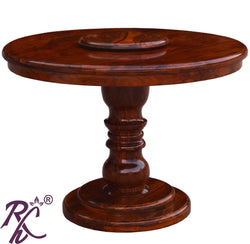 Solid Wood Round Shape Dining 4 Seater