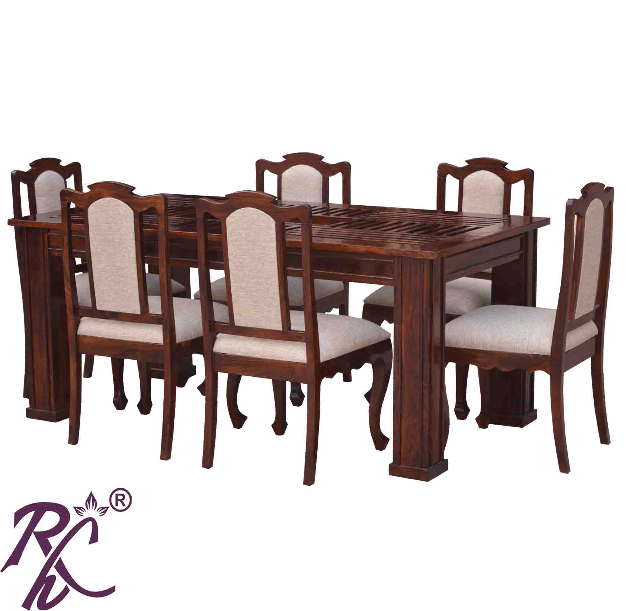 Solid Wooden Recto Design Top Dining Set ( 6 Seater ) Set