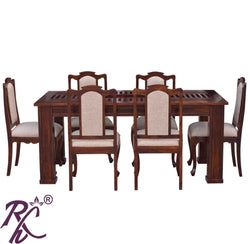 Solid Wooden Recto Design Top Dining Set ( 6 Seater ) Set