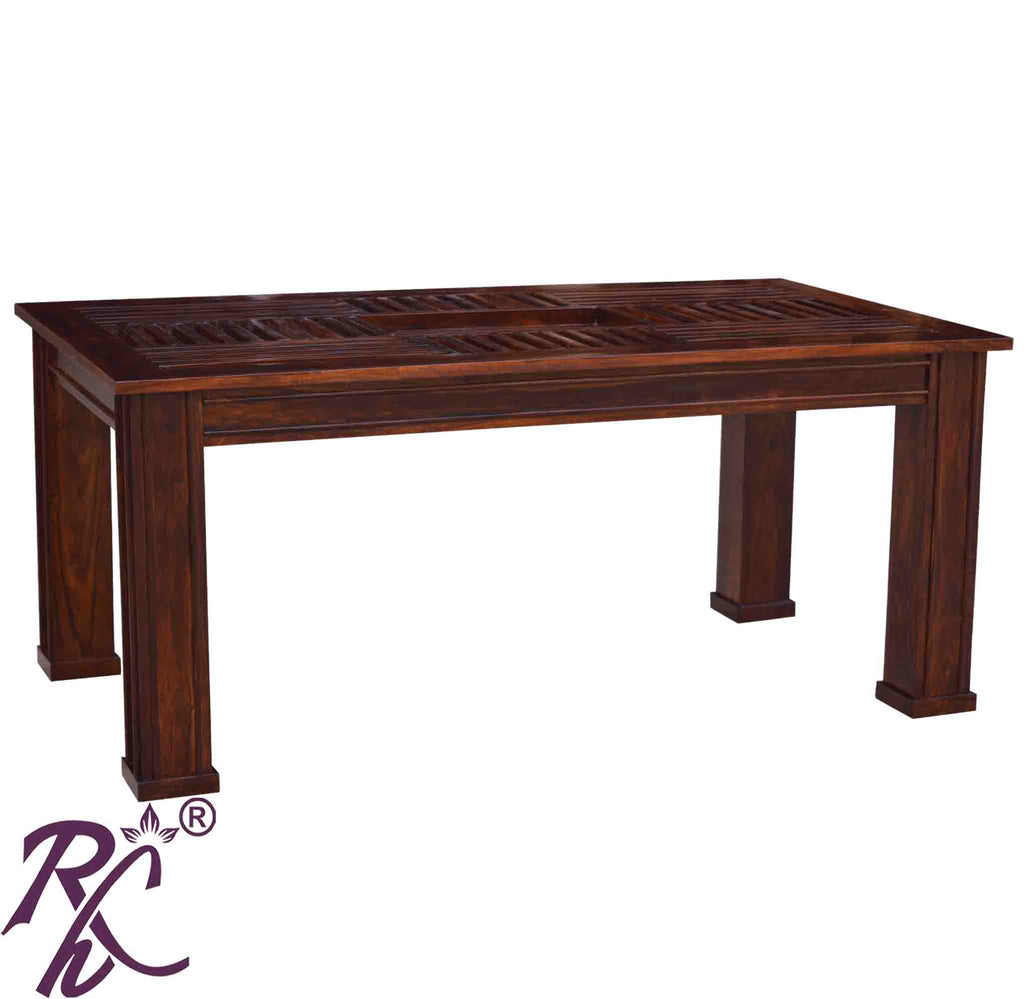 Wooden Recto Design Top Dining 6 Seater