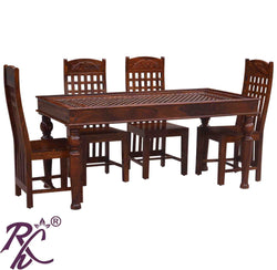Solid Wood Jiksa Jali Design Dining Set ( 4 Seater ) K5