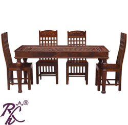 Solid Wood Jiksa Jali Design Dining Set ( 4 Seater ) K5
