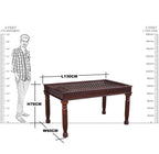 Solid Wooden Jiksa Jali Design Dining Set ( 4 Seater )