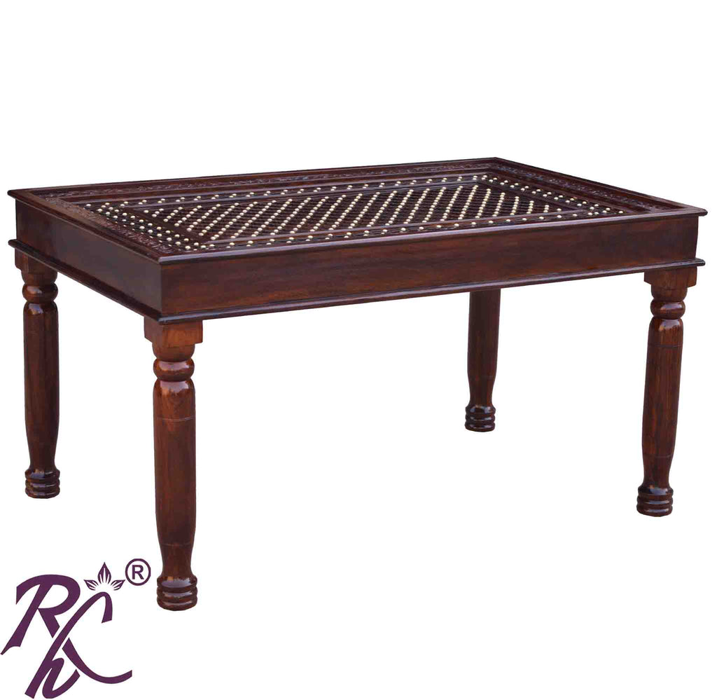 Solid Wooden Jiksa Jali Design Dining Set ( 4 Seater )